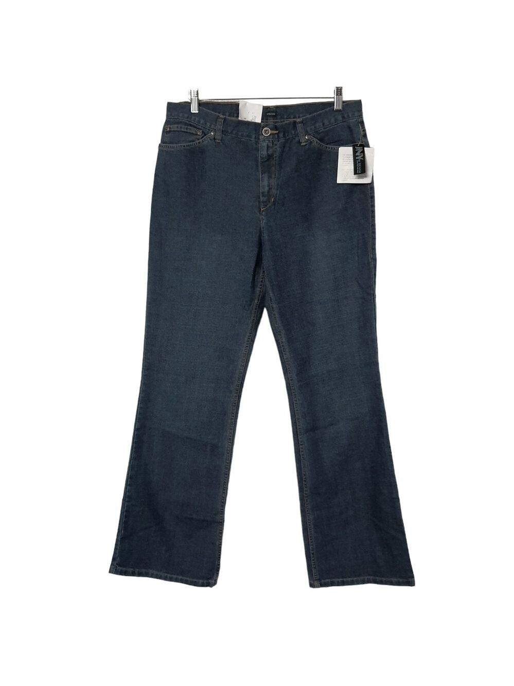 Jones New York Sport Premium Denim Flare Jeans Blue Black Wash Size 14